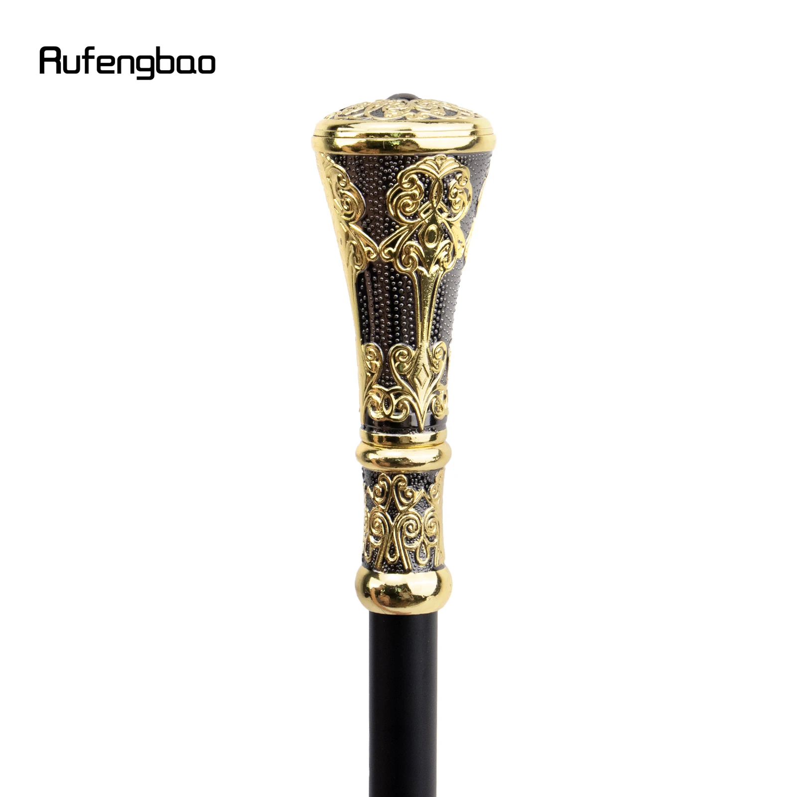 Punho redondo de luxo para bengala, dourado, preto, punho de flores, bengala de moda, elegante botão de crochê, decoração de festa, 93cm