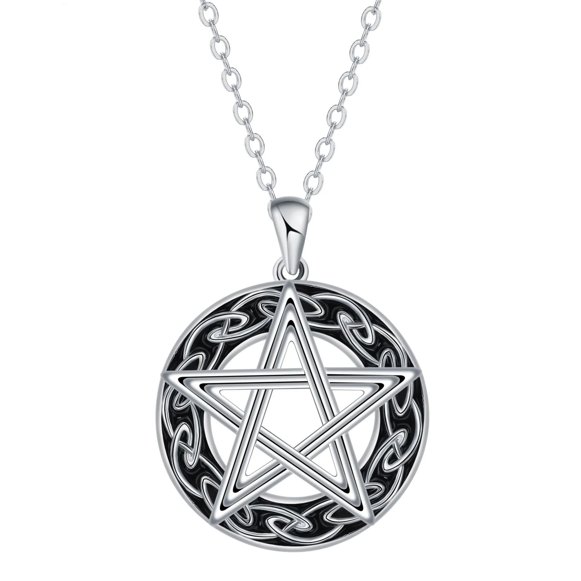 

AETEEY Pentagram Necklace for Women Neo-Gothic Celtic Knot Design Unique High-End Clavicle Chain Jewelry