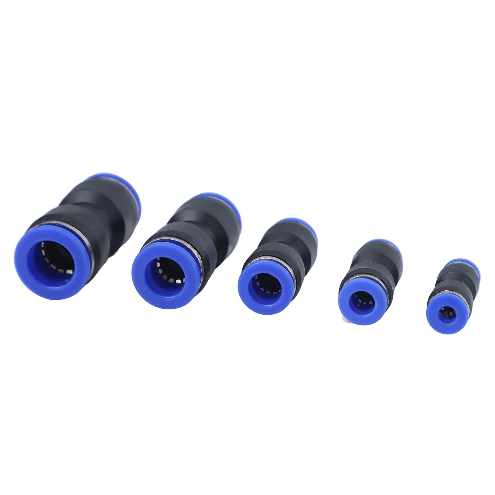 

80pcs Quick Connect Push Connectors for Polyethylene Pipe PU/PA/PE/PVC Compatible with 1/2 3/8 5/16 1/4 5/32 Inch Tubing