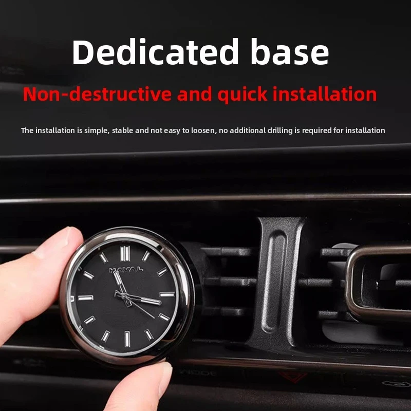 Car Clock For H9 Haval GWM 2nd Central Control Air conditioning outlet cover Quartz watch Cars Interior Decor Accessories
