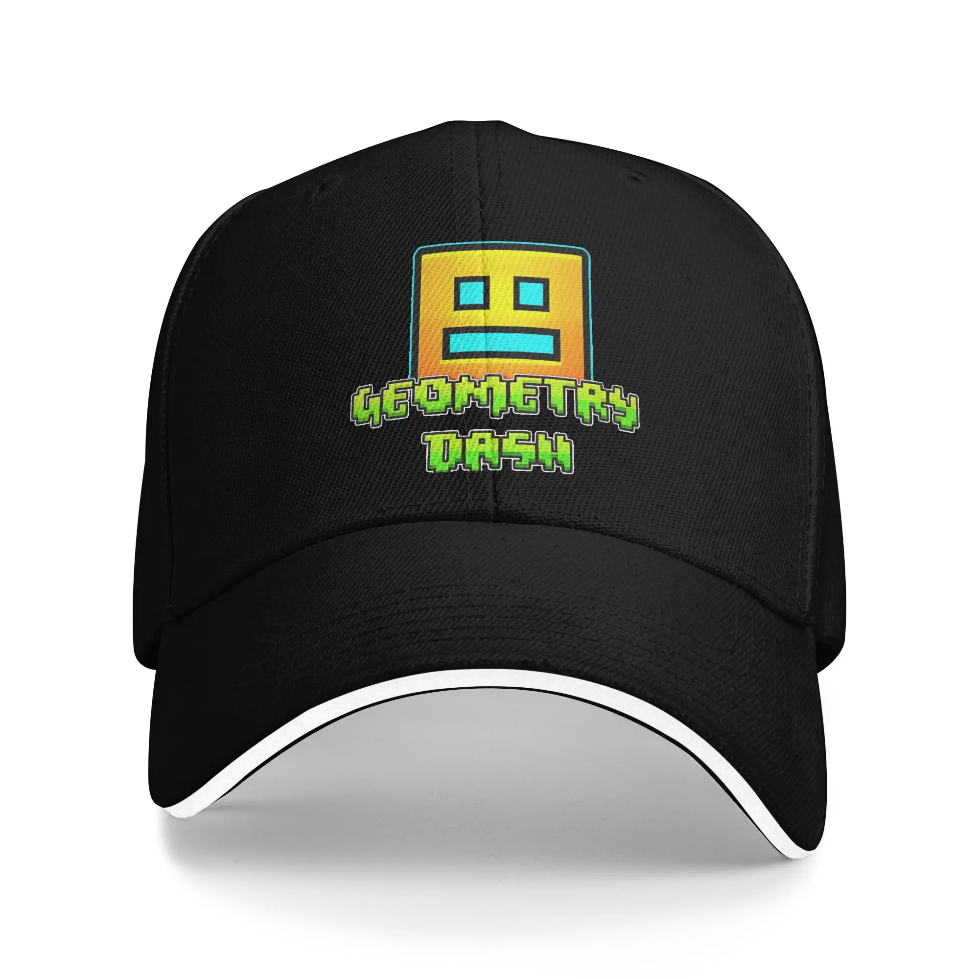 Geometry  Video Game Dash  Baseball Cap Fashion Geometric Dash Sandwich Cap Men Women Adjustable Dad Hat Activities