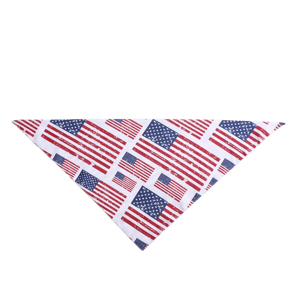 

Pet National Flag Scarf Decorative Burp Cloth Independence Day Triangle Scarf Festival Costume Medium Large Pets Dog Accessories
