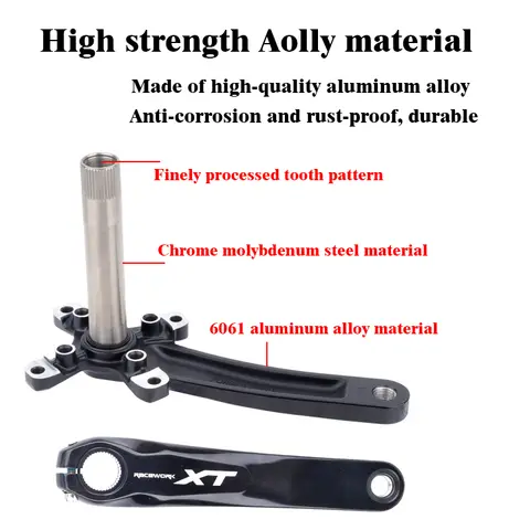 RACEWORK XT MTB Cykelvevparti 104BCD Mountainbikevevparti 170mm 175mm Hollowtech Integrerade Vevarmar 32/34/36/38T Kedjekrans 8 best sales Hollowtech 2 - №2