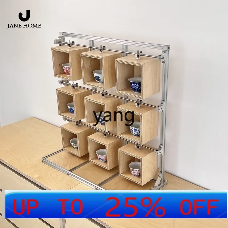 

LH Solid wood ocean board cup holder Coffee cup storage box Doll holder Aluminum profile figure display stand