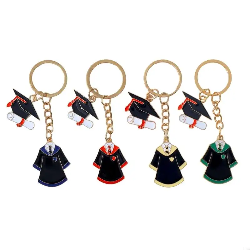 E56A Stylish Mortarboard Keychain Accessory for Graduates and Education Professionals