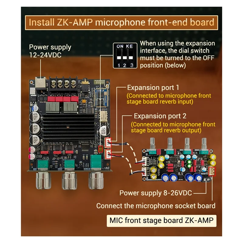 FEDI-ZK-1002Q QCC3034 + TPA3116 Плата цифрового усилителя Bluetooth 2,0 канала APTX Модуль аудиоусилителя без потерь 2X 100 Вт