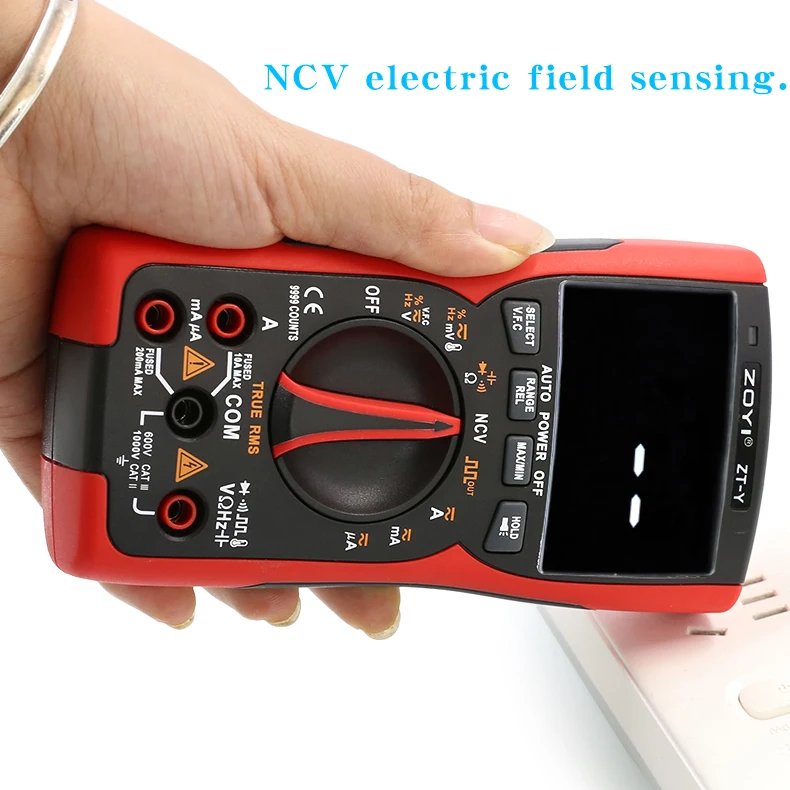 Imagem -05 - Zoyi-zt-y Multifuncional Multímetro Digital para Eletricistas Notificação Automática Vfc Frequency Conversion Measurement