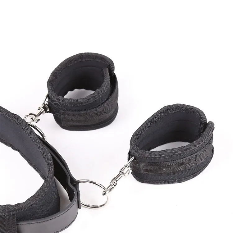 Sex Bondage Fetish Set Kit Handcuffs Sextoy Hand Legs Wrist Ankle Cuff Erotics Slave Sadomasochism Bed Restraint BDSM Adult Toy