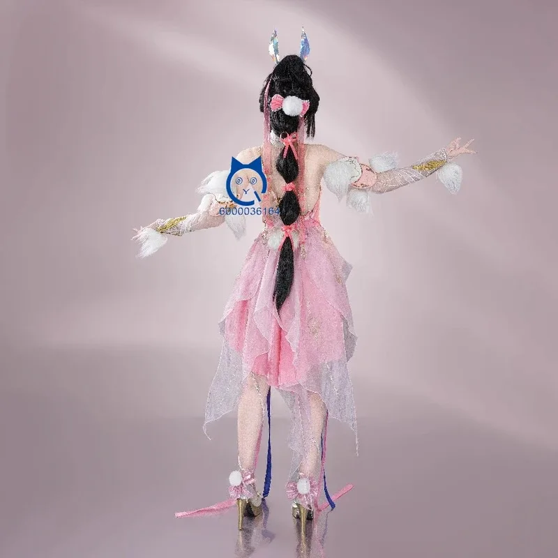 Game Naraka: Kostum Cosplay Bladepoint Douluo Continent Xiao Wu Gaun Bermain Peran Anime HuTao untuk Wanita Komik H415j.