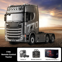HUINA 770S RC Tractor 1/18 Simulation Light Sound Alloy RC Truck 19CH 2.4 Wireless Remote Control Engineering Truck Toy