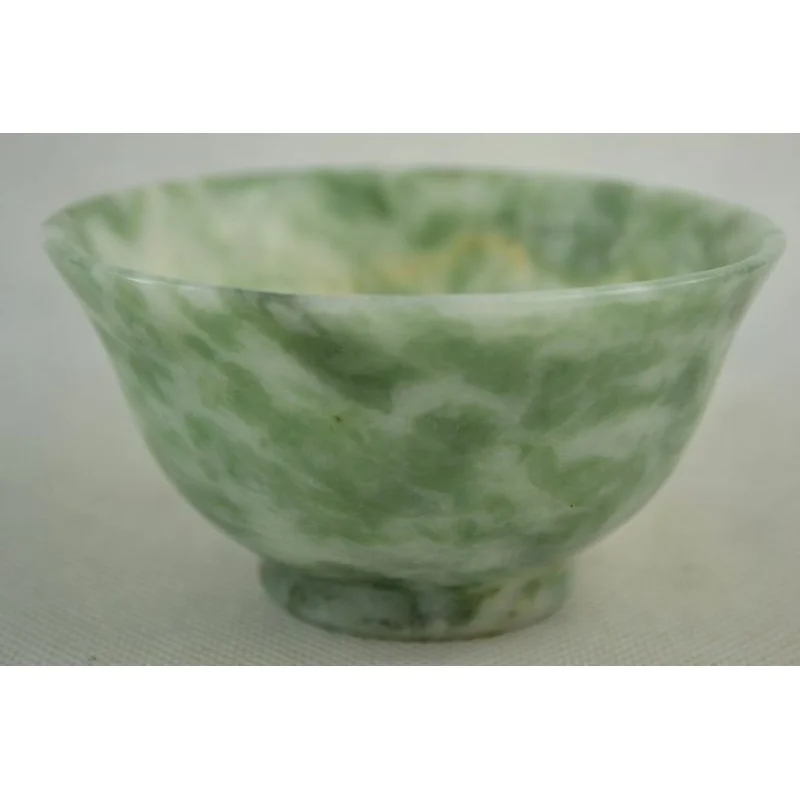 Collectible Decorated Wonderful Handwork Green Jade Burnish Rare Usable Bowl  For kitchen