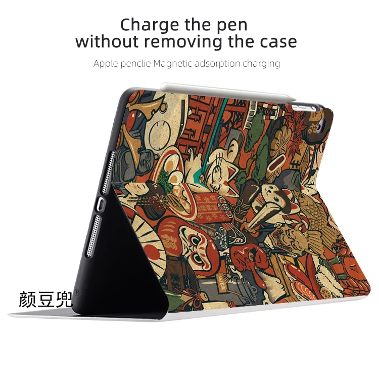 Japanese culture Tokyo Anime For Samsung Galaxy Tab S10 FE plus  S9 FE PLUS Case S7 S8 Plus Tri-fold stand Cover Galaxy tab s6