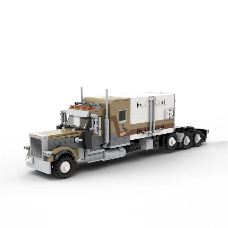 Urban Series PETERBILT 379 Single Humped Camel Large Customized Freight Transport Trucks Building Block MOC Model Bricks Kid Toy