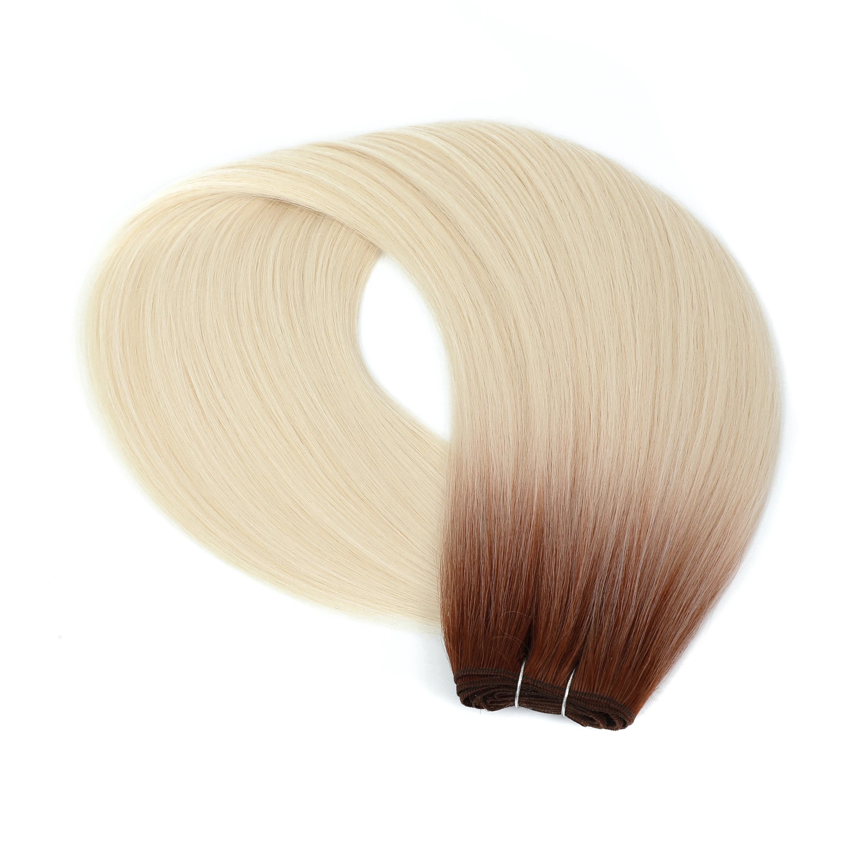 Blonde Straight Hair Bundles Extensions Ponytail Hair Weaving 70cm 80cm Synthetic Straight Hair Bundles Full to End