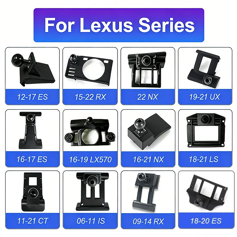 

For Lexus NX IS RX ES GX LX LS UX ES250 ES300 GS300 NX200 Car Phone Holder Stand Dedicated Mount Bracket Automobile Fixed Base