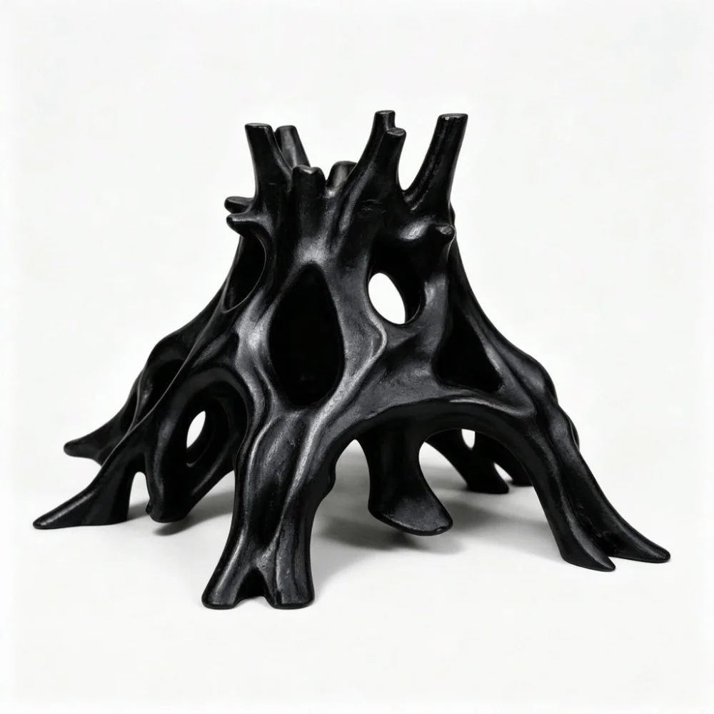 Tree Trunk Fish Shrimp Hiding Cave 3D Printed Unique Aquarium Fish Shelter Multi-Hole Plastic Driftwood Landscape