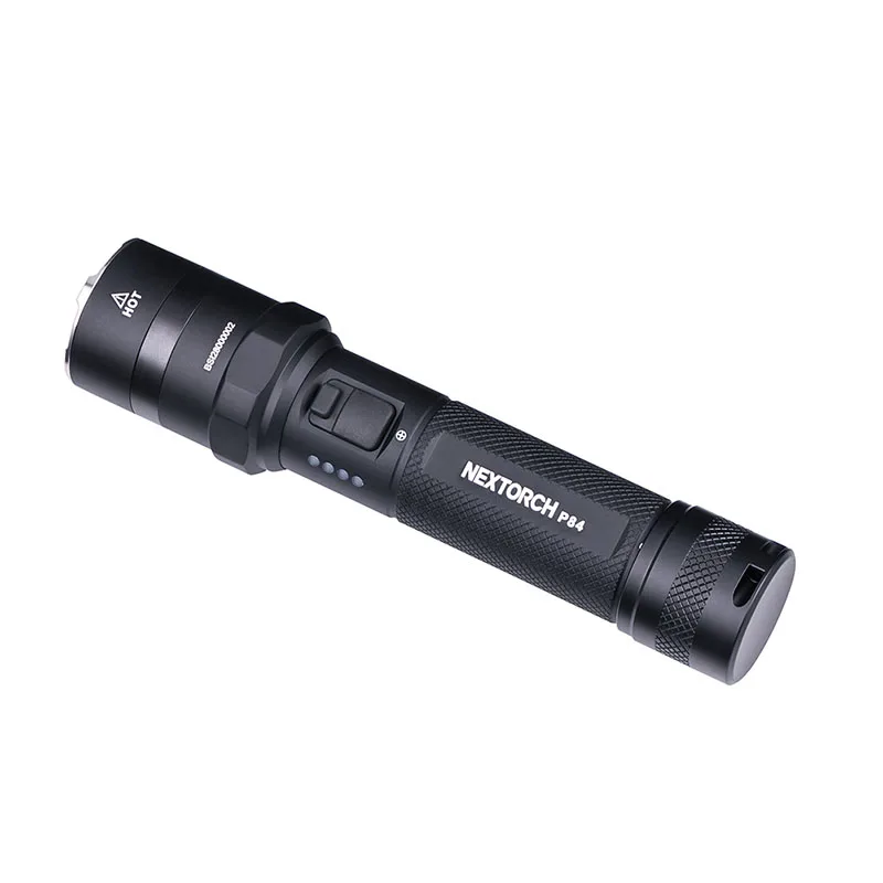 Nextorch P84 High Power Duty/Tactical Flashlight with Red/Blue Warning Lights, 3000 Lumens 21700 Battery, Type-C Rechargeable