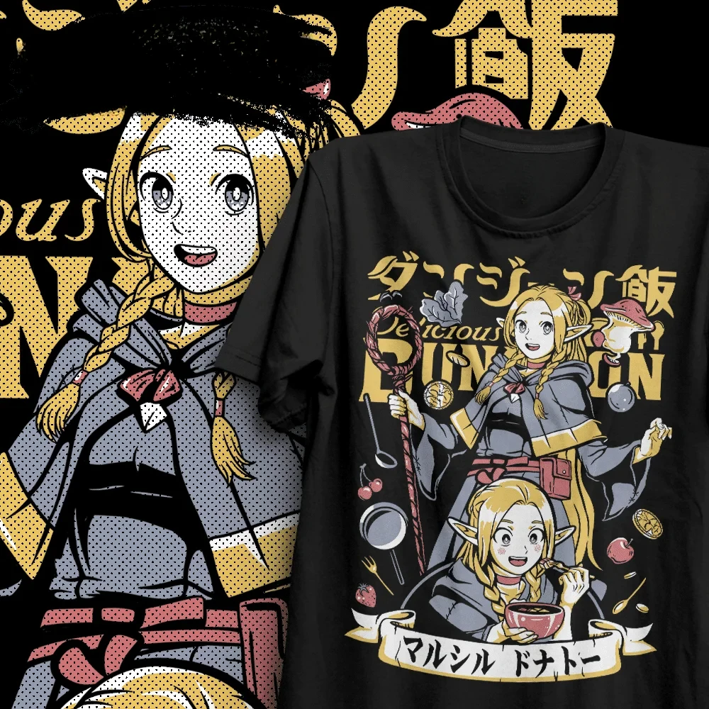 

Dungeon Meshi – Marcille Anime T Shirt Manga Gift for Anime Lover All Size Tops Graphic T Shirts Y2k Top Women Clothing