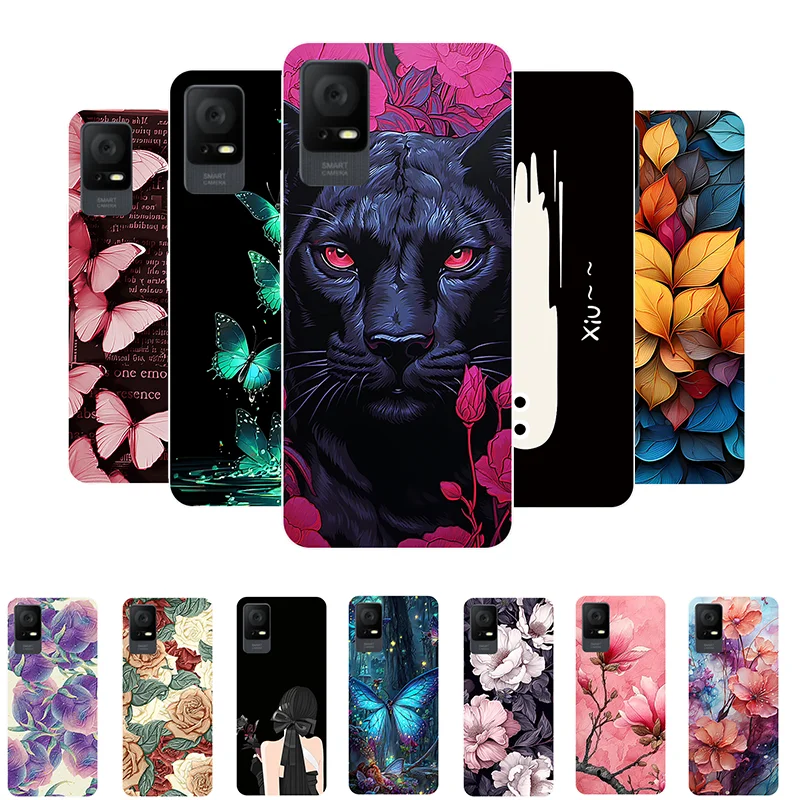 

For TCL 405 406 406S 408 Phone Case Leopard Panda Soft Silicone Back Cover for TCL405 TCL406 TCL406S Protective Shell TCL408