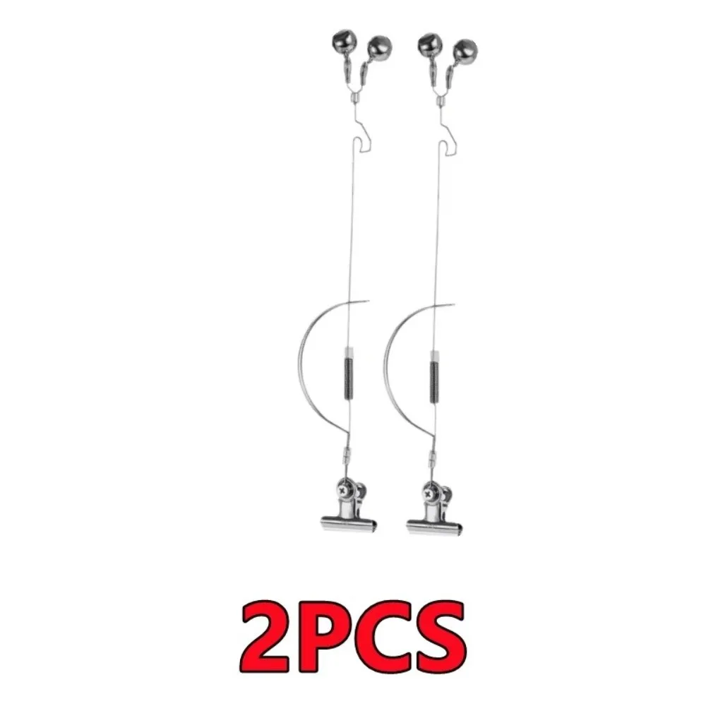 2pcs Bite Bait Adjustable Twin Bells Ring Anti-corrosion Stainless Steel Bite Alarm Fishing Bell Fishing view 3
