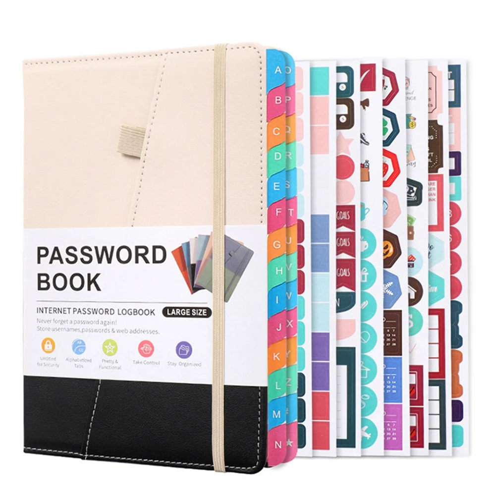 Password Keeper Book with Alphabetical Tabs for Seniors, Password Notebook for Internet Website Address Log in Detail,D