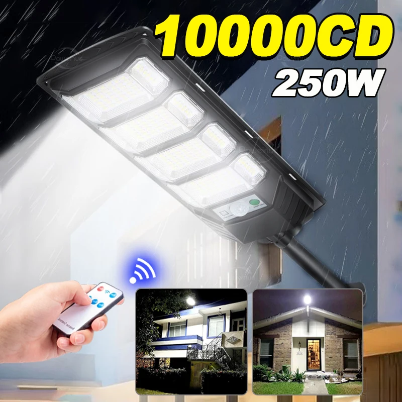 

Super Powerful LED Solar Lights Outdoor With Motion Sensor 300㎡ Solar Lamp Ultra Bright Garden Street Light Courtyard Wall Lamps