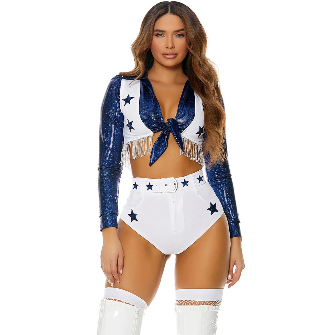 Cheerleader Cosplay sexy Costume da cheerleader Squadra nazionale Calcio Bambino Abito corto Halloween Donna rugby Ragazza