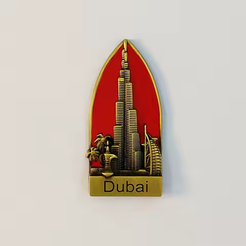 Dubai，Burj Khalifa Tower，Burj Al Arab，3D Stereoscopic，Tourism Souvenirs，Resin painting，Decoration home，refrigerator magnets
