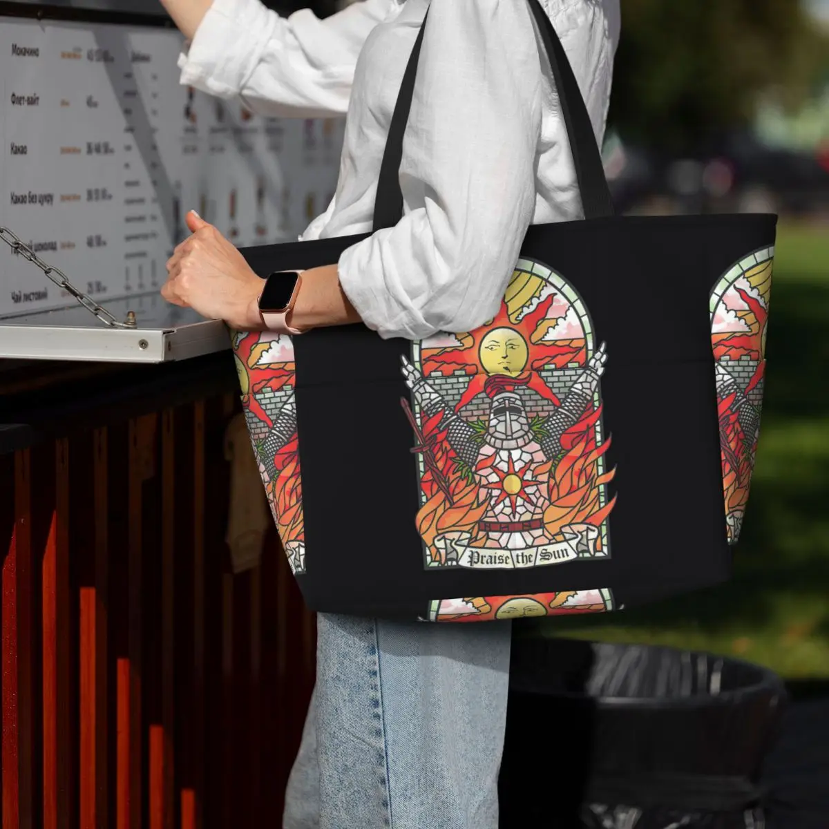 

Dark Soul Praise The Sun Beach Tote Bag Sport Gym Yoga Duffle Large Tote Bag Women Travel Bag Fitness bag