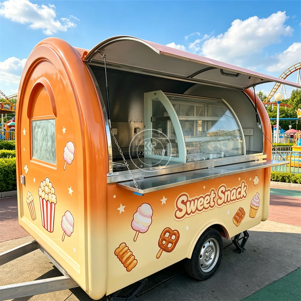 

Street Food Truck Catering Truck Concession Mobile Shawarma BBQ Coffee Fast Food Truck Trailer With Full Kitchen Equipments