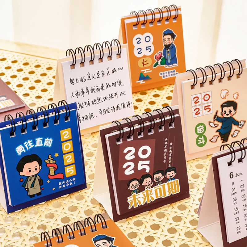 Simple Mini 2025 Calendar Office School Supplies Calendar Desk Calendar Monthly Planner Desk Accessories Decor Record