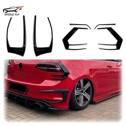 Dla VW Volkswagen 2013-2016 Golf Mk 7 7R GTI GTD tylny zderzak samochodowy nóż powietrzny osłona tylnego światła czarny błyszczący Body Kit