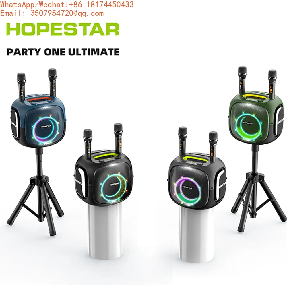 

HOPESTAR Partyone ULTIMATE Outdoor Wireless Speaker Stereo MP3 System Waterproof Home Karaoke Subwoofer Speaker With RGB
