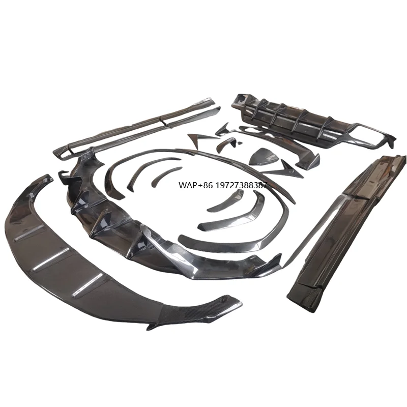 Carbon Fiber Body Bumper Kit for  URUS T Style Carbon Fiber Front Lip Rear Diffuser