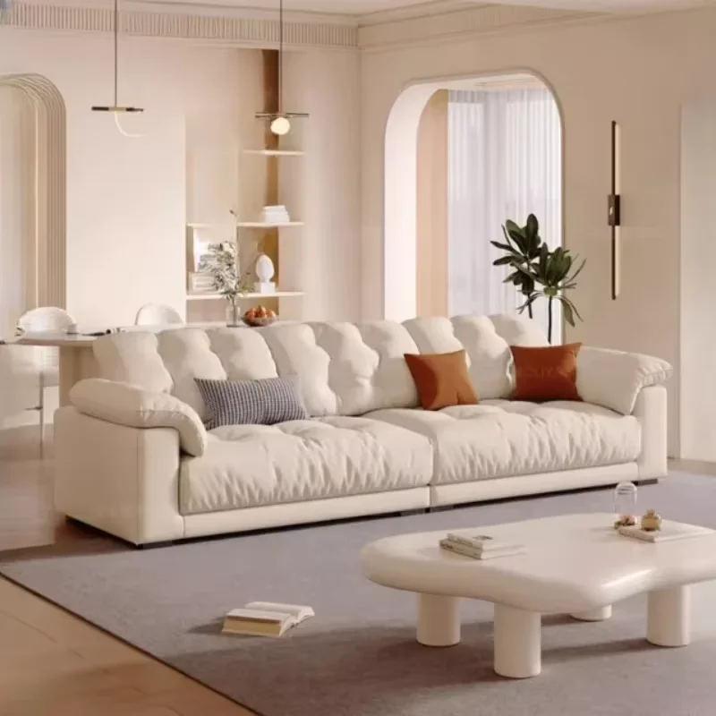 Nordic Tech Cloth Living Room Sofas Two Seater Cozy Modern Lazy Sofas Chaise Floor Lounge Divani Da Soggiorno Home Furniture
