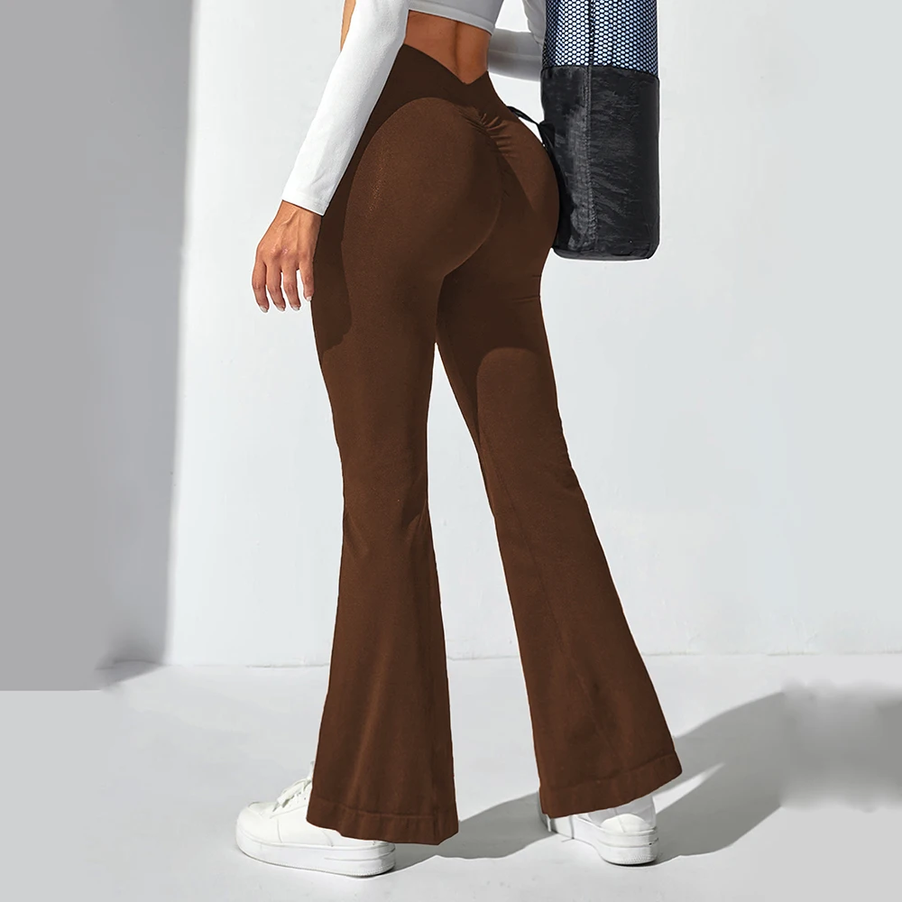 

High Waisted Flared Leggings for Women Sports Yoga Pants Gym Leggings Comfortable Breathable Fitness Trousers deportivos mujer