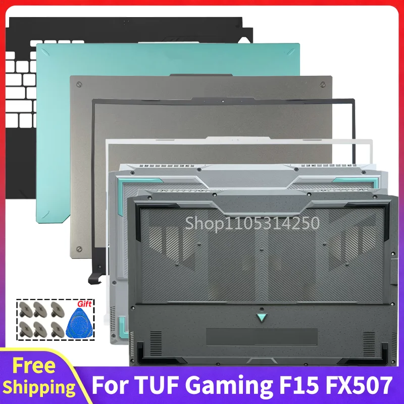 Replace Case For TUF Gaming F15 FX507 FA507 FX507Z FA507R New LCD Back Cover Front Bezel Palmrest Bottom Case Rear Lid Top Case
