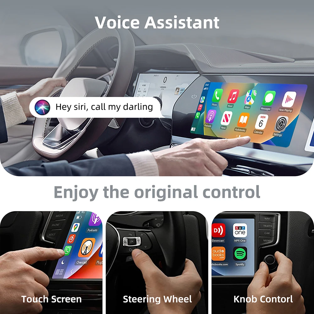 New Wireless CarPlay Android Auto Adapter USB Dongle Smart Mini Box Plug And Play Universal For VW Toyota Nissan Honda Ford Benz view 4