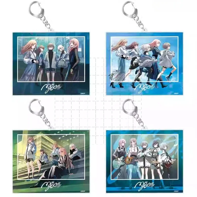 Game Hanazono Tae Hazawa Tsugumi Shirokane Rinko Kurata Mashiro Keychain Doll Anime Acrylic Keyring Pendant for Gift