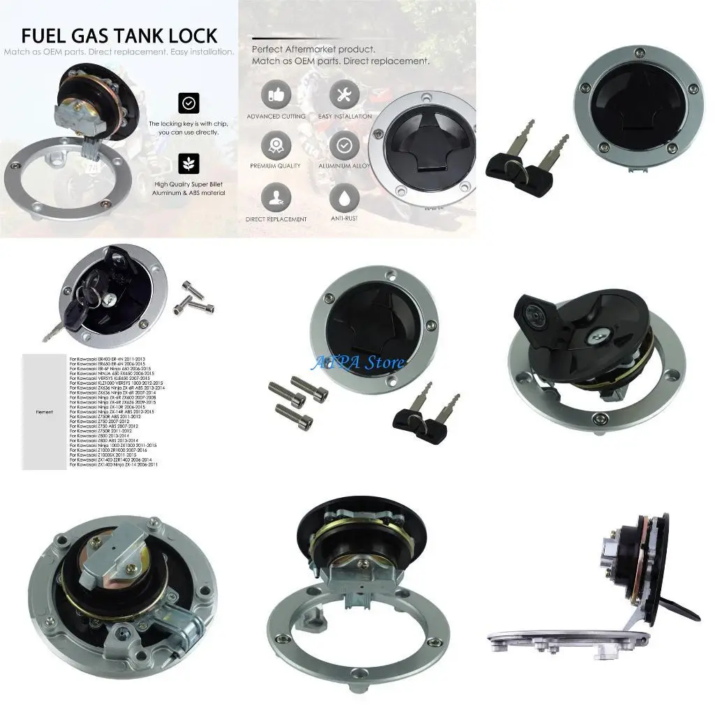 

U13C Gas Cap for ZX6R ZX10R ZX-14 ZX14 Z1000 51049-0039 Quick Release Cover