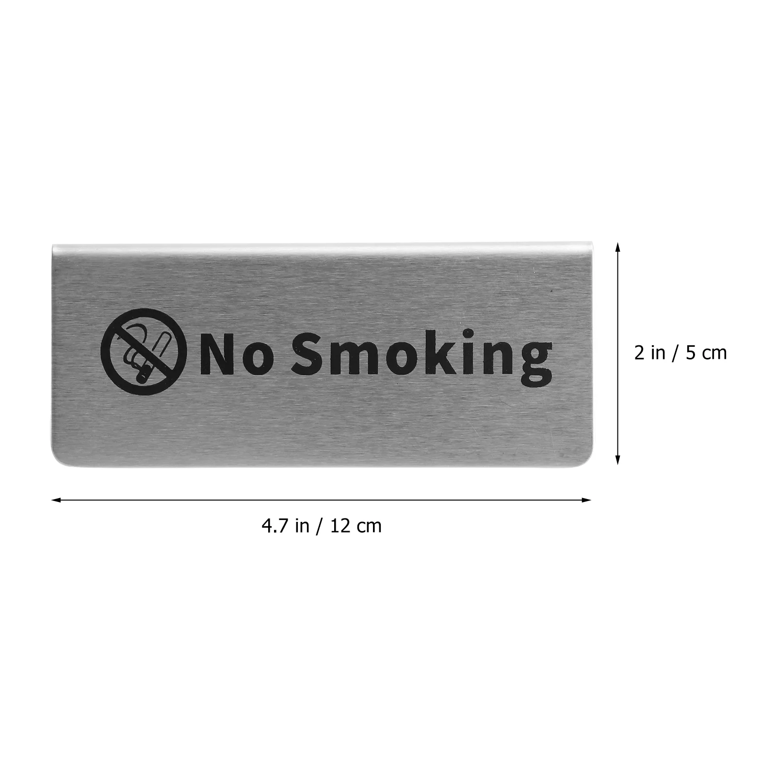 Stainless Steel No Smoking Sign Double Side Table No Smoking Sign for Office Decoration stainless steel no smoking sign