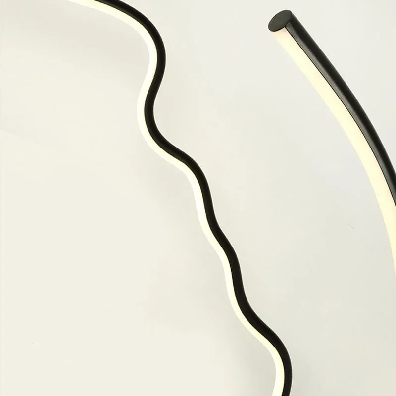 Imagem -05 - Face Humana Led Floor Lamp Preto Luminárias para Sala de Estar Quarto Cabeceira em pé Home Decor Interior Designer Ajustável