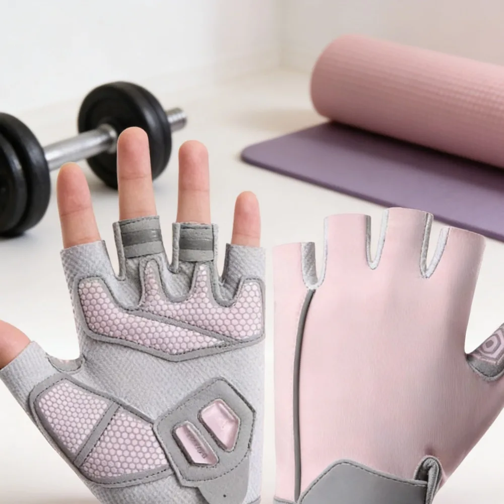 

Lightweight Women's Workout Gloves Silicone Anti-Slip for Gym Weight Lifting Pull Up Cycling and Fitness Training