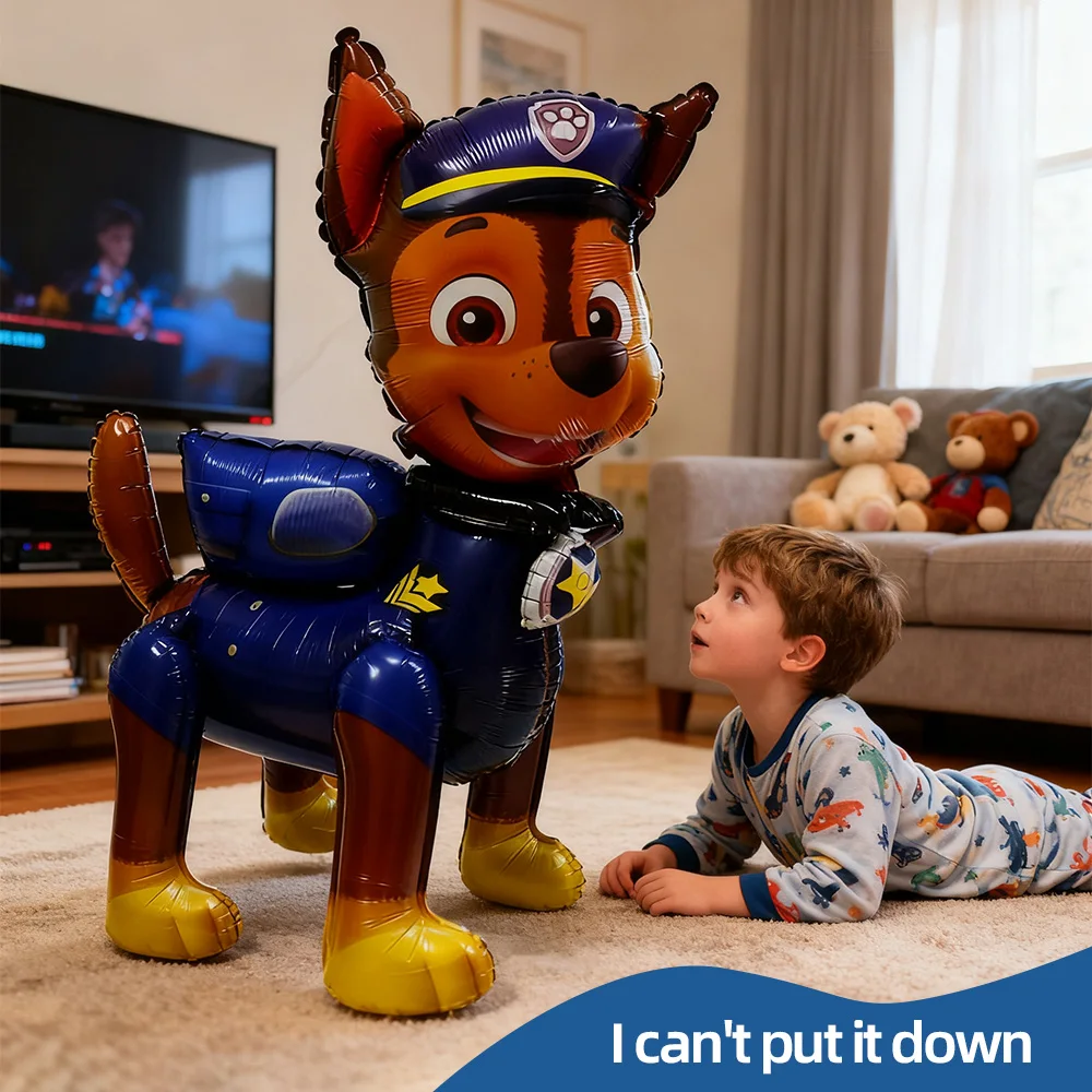 بالونات باو باترول ثلاثية الأبعاد عملاقة قابلة للنفخ على شكل كلب كرتوني لمستلزمات تزيين حفلات أعياد ميلاد الأطفال #1