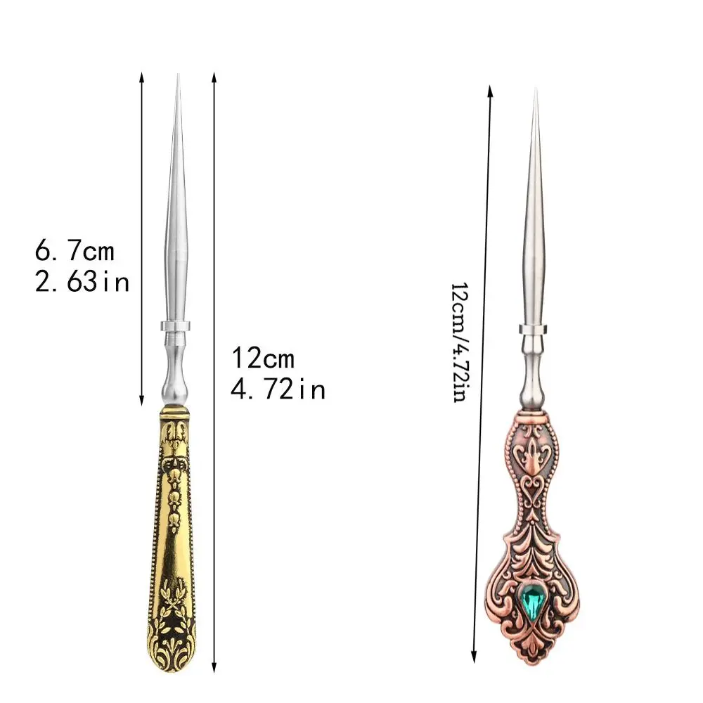 1Pc Vintage Retro Embroidery Sewing Awl For Fabric Needlework Drillable Awl Hole Punching Stitching Sewing Repair Tools Dropship