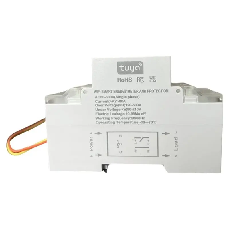 AB66-Tuya WIFI Intelligent Circuit Breaker Photovoltaic Bidirectional Metering Timing Switching Electricity Single Phase