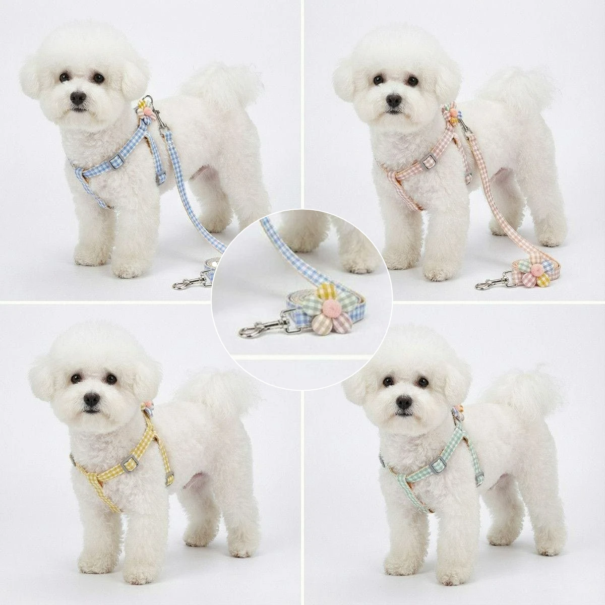 New Pet Cat Dog Harness and Leash Sets Adjustable for Small Dog Leash Breashable Pet Harness Out Walking Dog Strap Cat Accessory