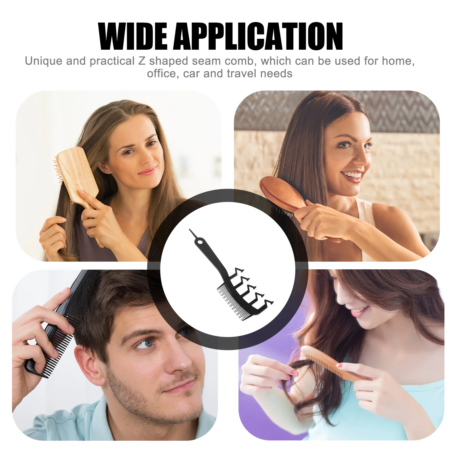 

Tooth Detangler Hair Cutting Small Hair Combs Comb Small Portable Parting Comb For Braiding Salon Travel Use