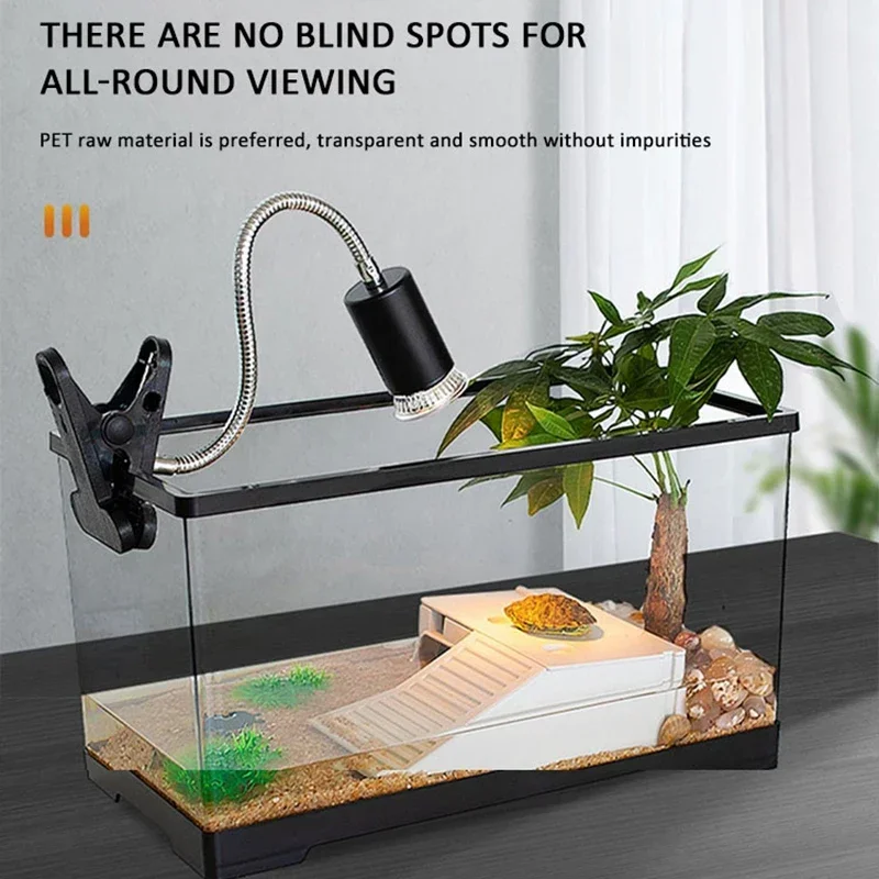 

60CM Detachable Fish Tank Ecological Tank Turtle Landscape Water Circulation Multi-purpose Climbing Pet Breeding Box Aquarium