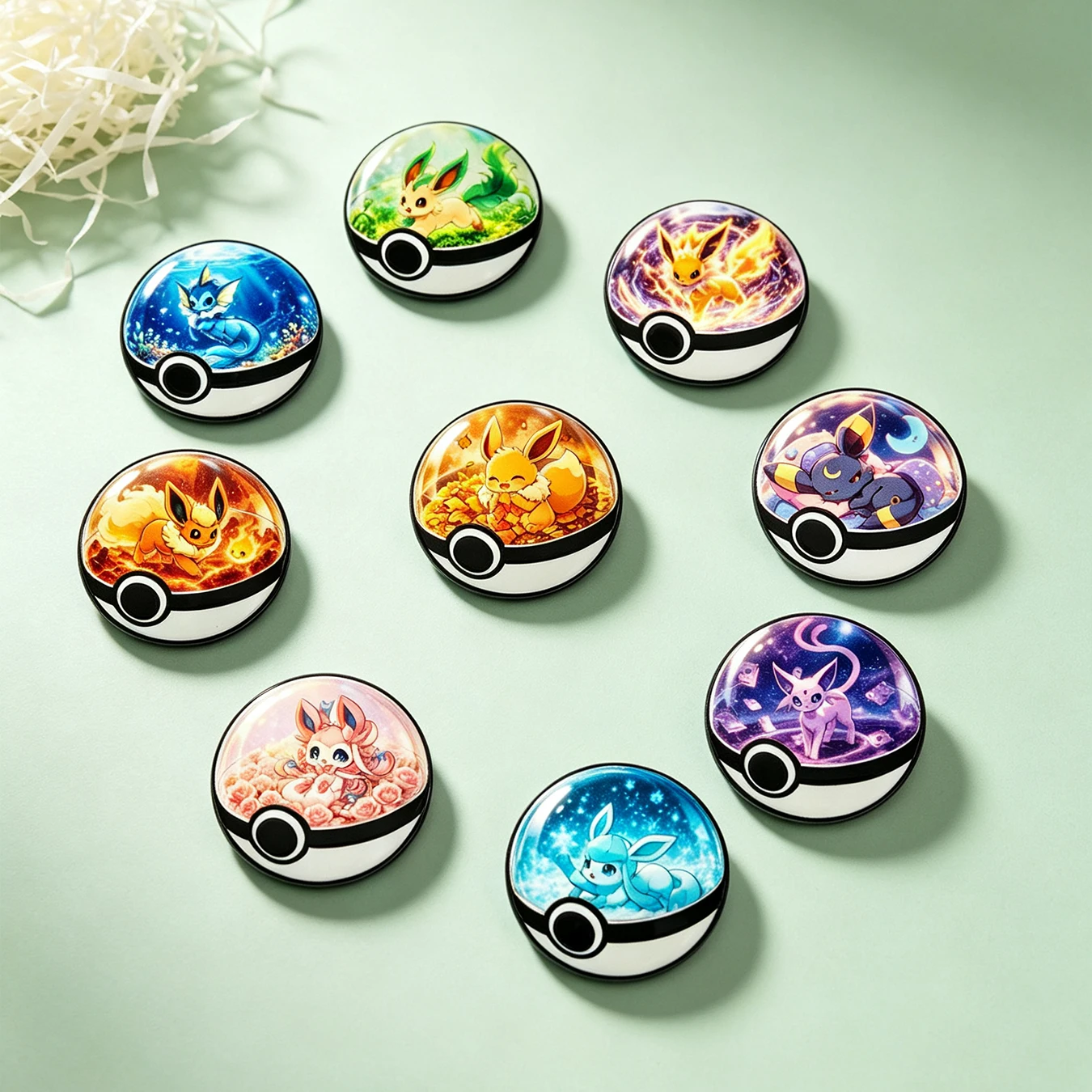 9pcs Colorful Anime Monster Enamel Lapel Pins Set, Cute Cartoon Metal Brooches for Backpack Clothing Fans Collectible Gifts